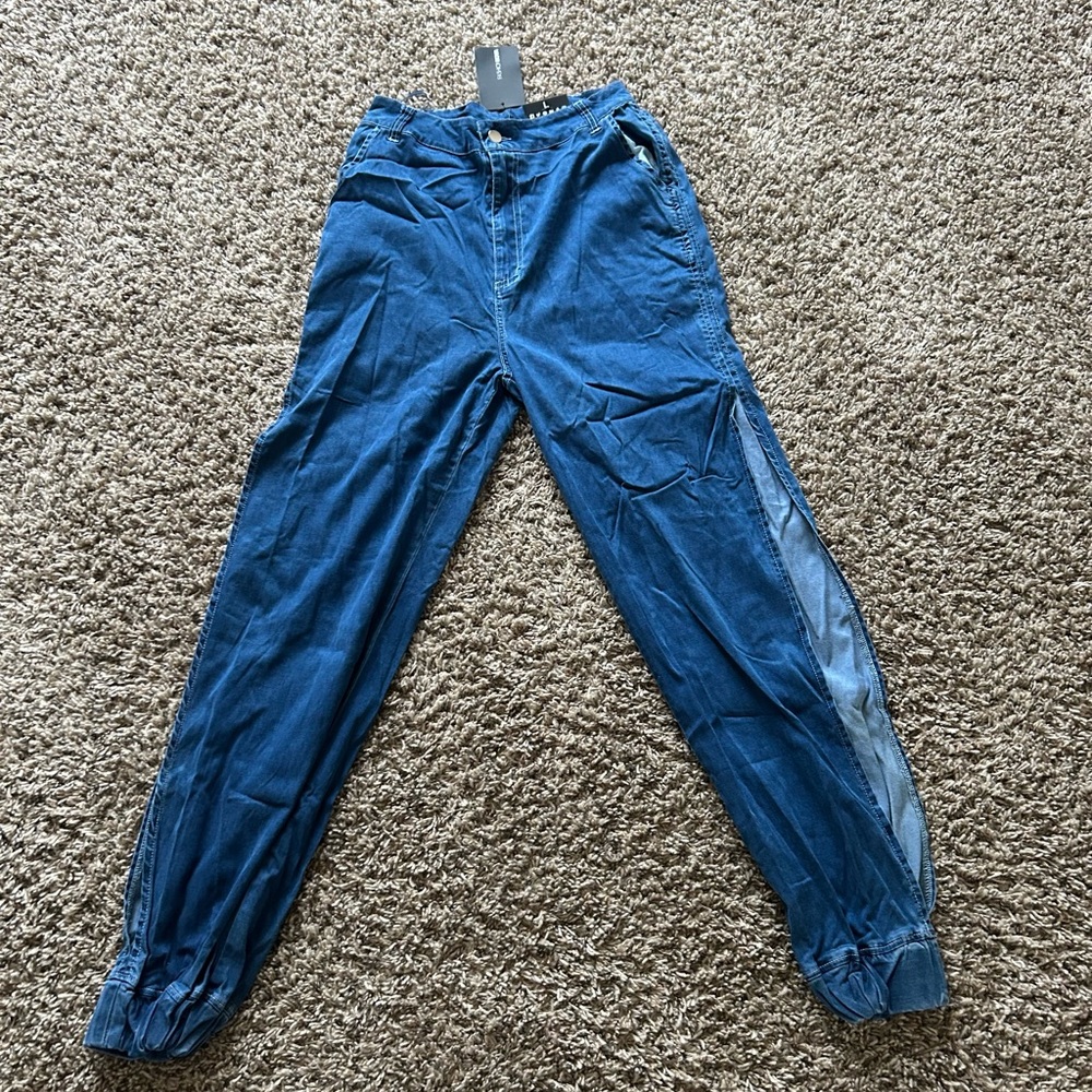 Blue Denim Jogger Pants